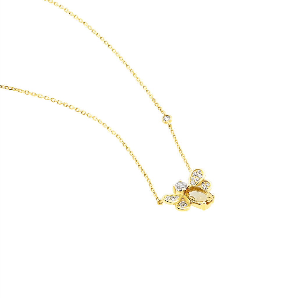 Collier Or Jaune Mela Motif Abeille - Spannringe Damen | OROVIVO