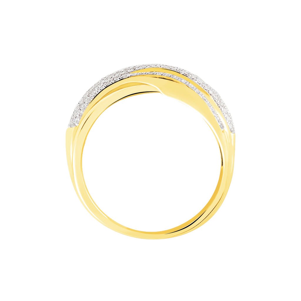 ELODEA Damen Ring Gold 375 (9 Karat) Diamant Wei&szlig; 0,260 ct