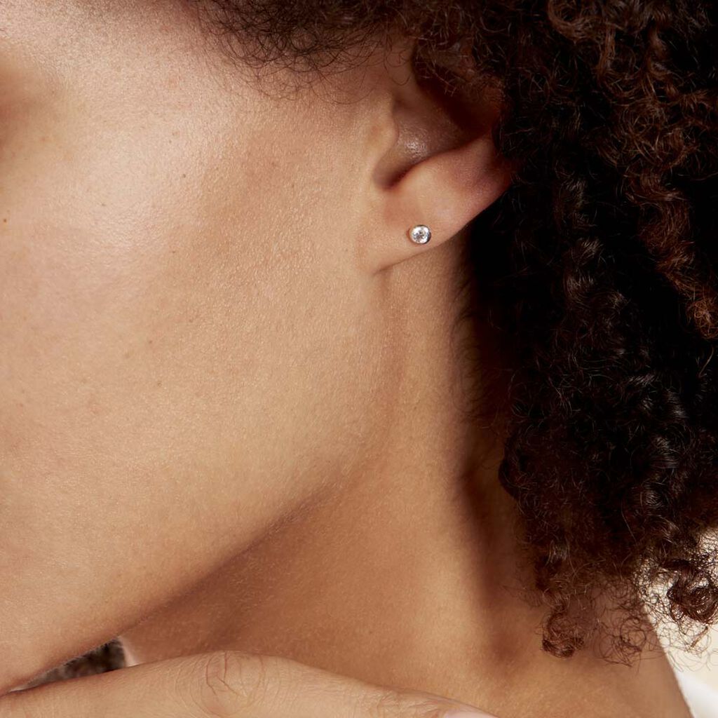 Damen Ohrstecker Weißgold 375 Zirkonia Darina Zarge  - Ohrstecker Damen | OROVIVO