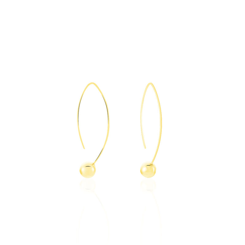 Damen Ohrhänger Lang Gold 375 Kugel - Creolen Damen | OROVIVO