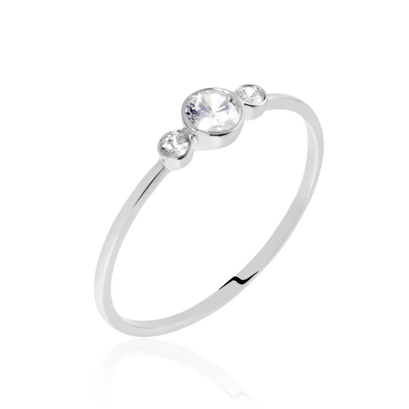 Bague Or Weiss Rafqa Oxydes De Zirconium - Spannringe Damen | OROVIVO