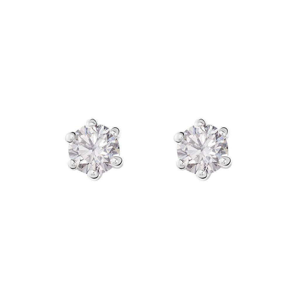 Damen Ohrstecker Weißgold 750 Diamant 0,16ct Monopoli  - Ohrstecker Damen | OROVIVO