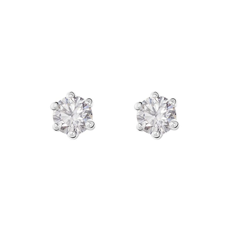 Damen Ohrstecker Weißgold 750 Diamant 0,16ct Monopoli  - Ohrstecker Damen | OROVIVO