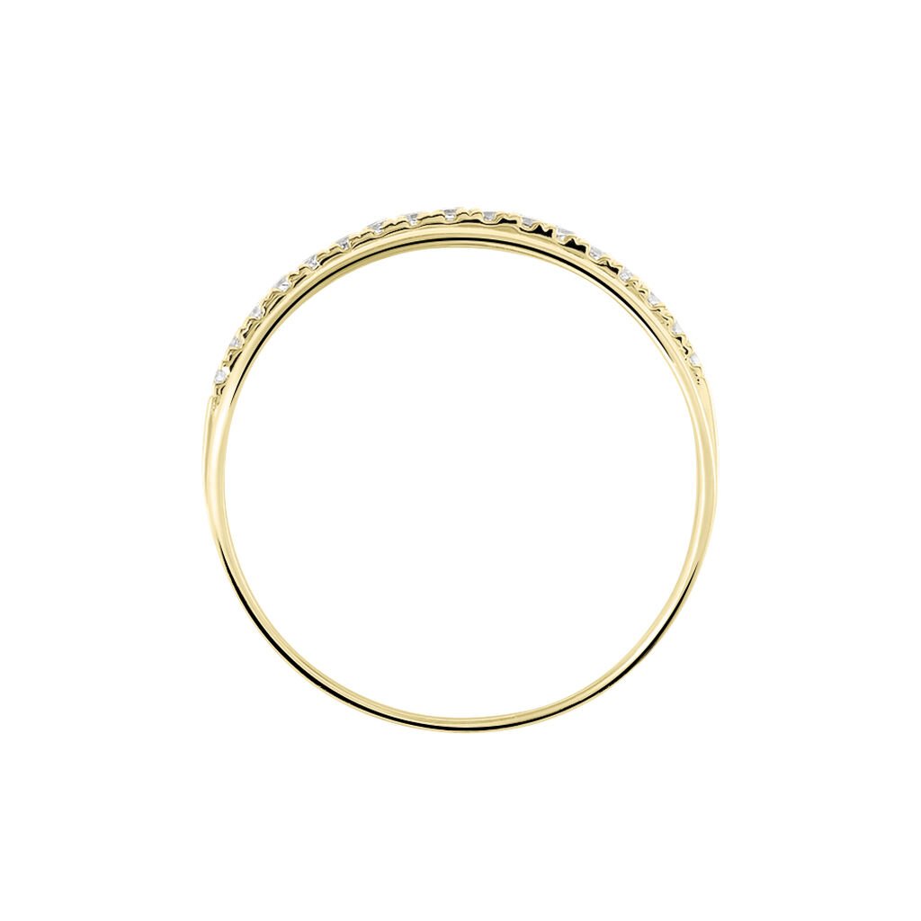 KATIANA Damen Ring Gold 375 (9 Karat) Zirkonia Wei&szlig; 0,27 ct