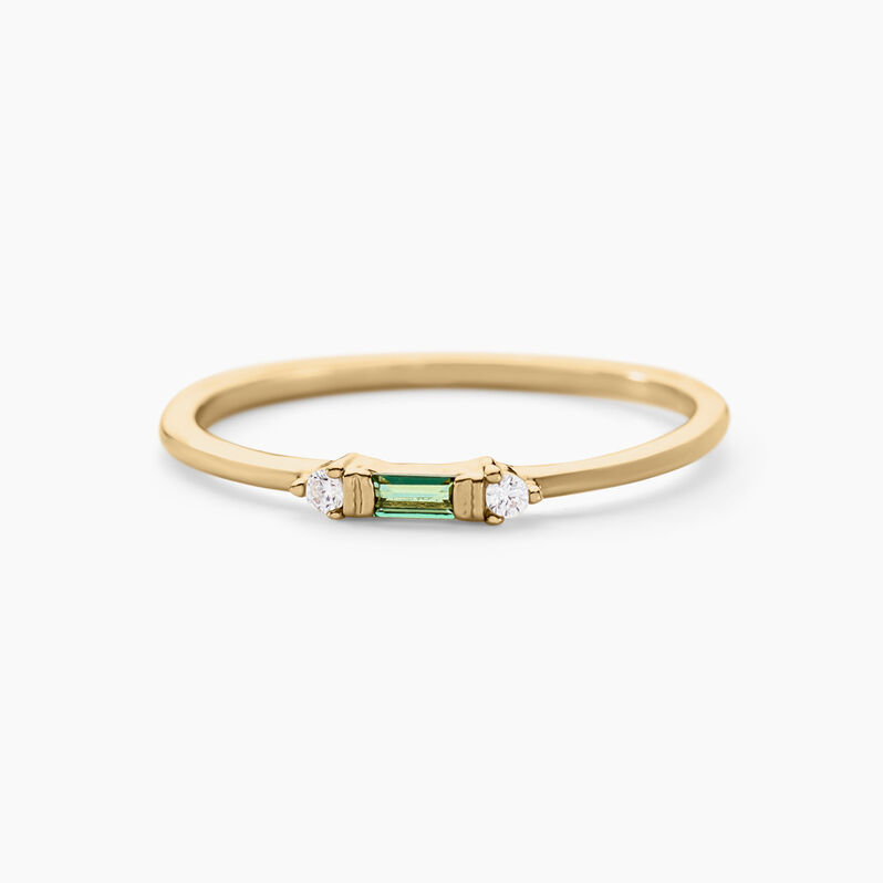 Bague Ylonna Plaque Or Jaune Oxyde De Zirconium - Spannringe Damen | OROVIVO