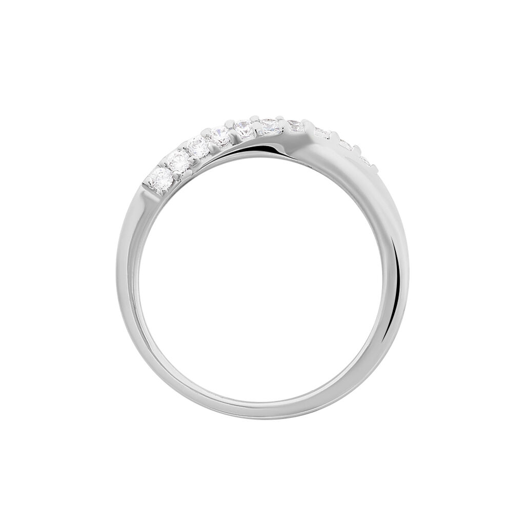 Damen Ring Silber 925 Zirkonia Wei&szlig;