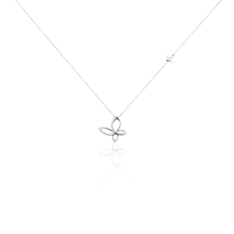 Collier Arzhela Or Blanc Diamant - Spannringe Damen | OROVIVO
