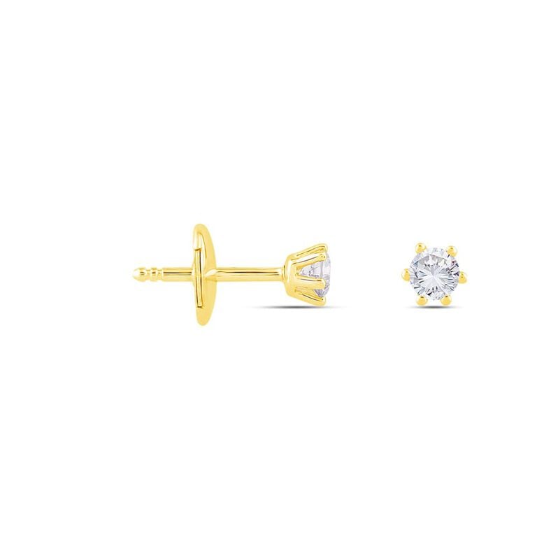 Sonate Damen Ohrstecker Gold 750 (18 Karat) Synthetischer Diamant Wei&szlig; 0,41 ct - Ohrstecker Damen | OROVIVO