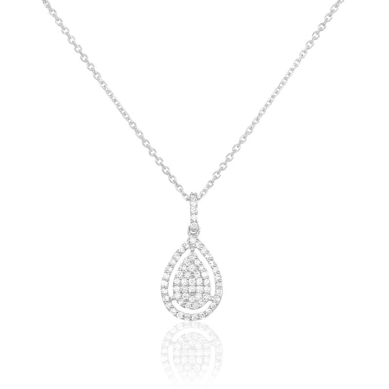 Collier Izia Or Blanc Diamant - Spannringe Damen | OROVIVO