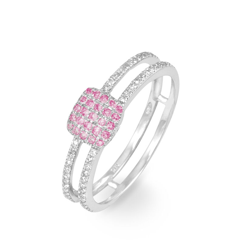 Bague Aude Or Blanc Saphir Et Diamant - Spannringe Damen | OROVIVO