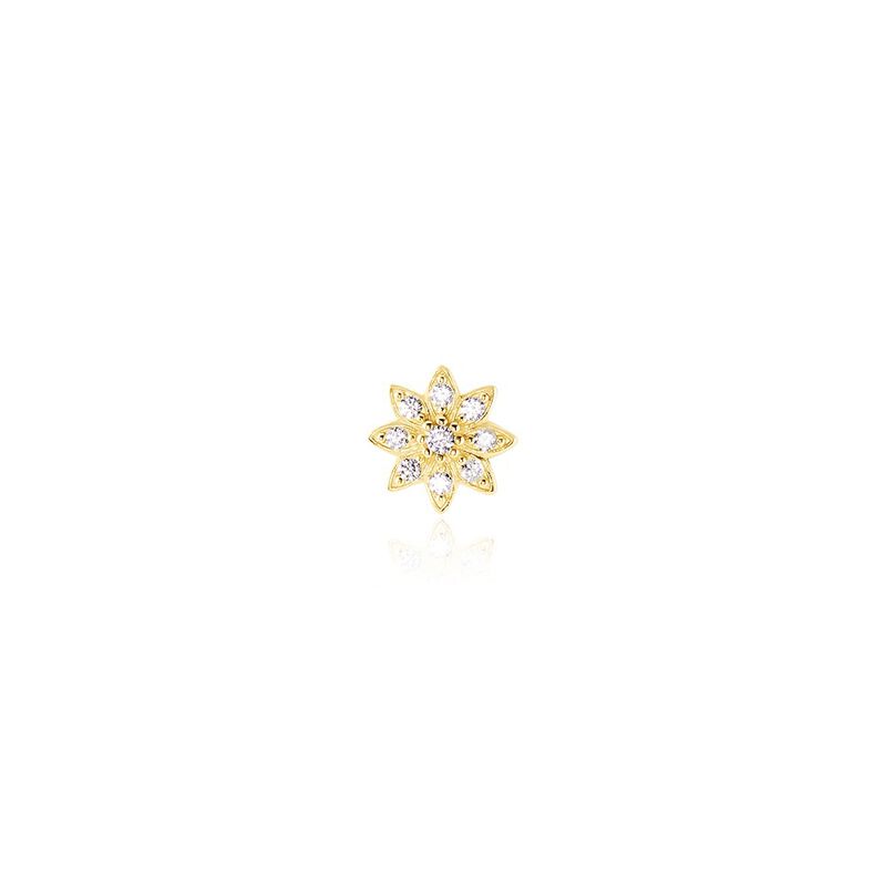 Boucles D'oreilles Puces Floriana33 Or Jaune Oxyde De Zirconium - Spannringe Damen | OROVIVO