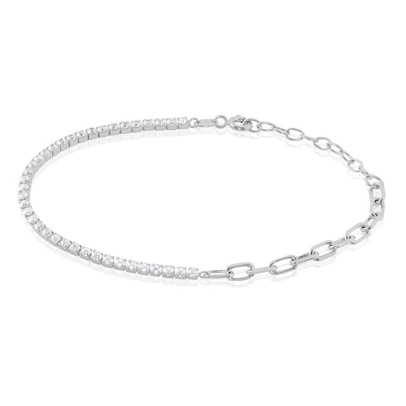 Bracelet Argent Rhodié Tale Oxydes De Zirconium - Spannringe Damen | OROVIVO