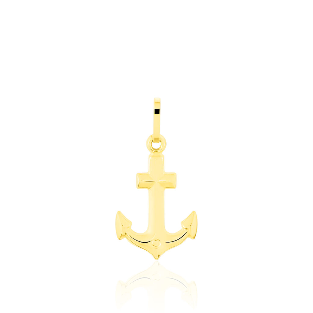 🦚 Unisex Anhänger Gold 333 Anker, Anhänger ohne Stein