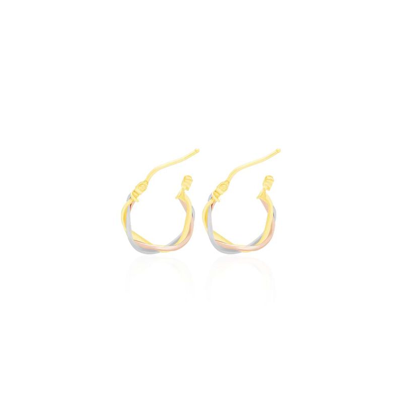 Orecchini a cerchio in oro tricolore - Spannringe Damen | OROVIVO