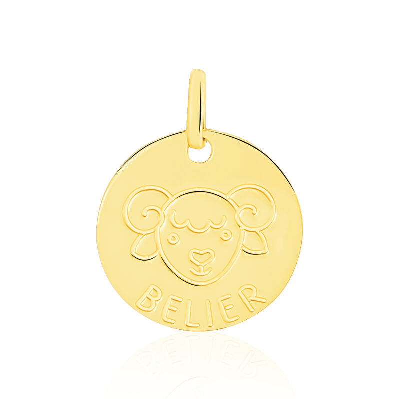 Pendentif Or Jaune Zodiaque Signe Belier - Spannringe Kinder | OROVIVO