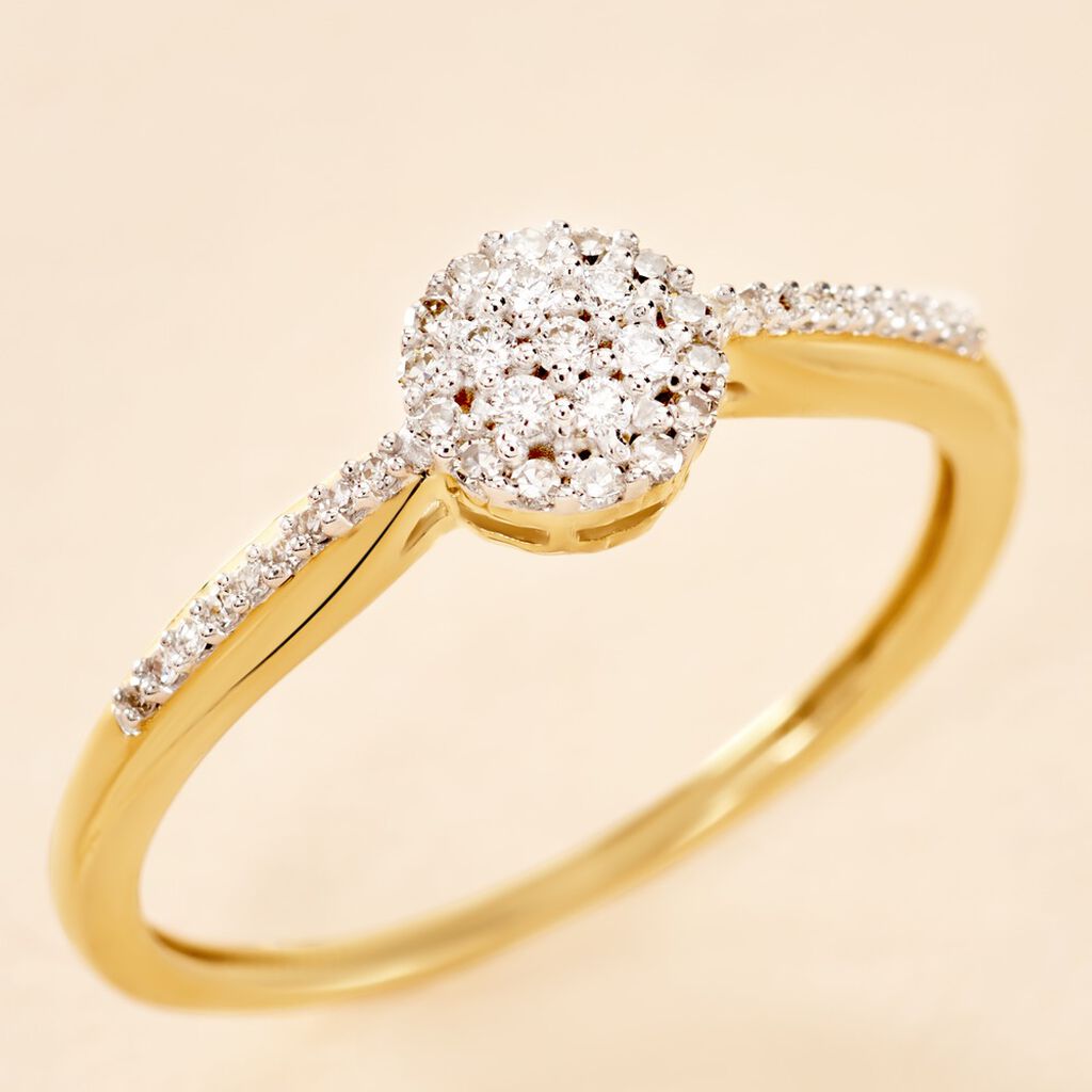 Bague Or Jaune Veranina Diamants - Spannringe Damen | OROVIVO