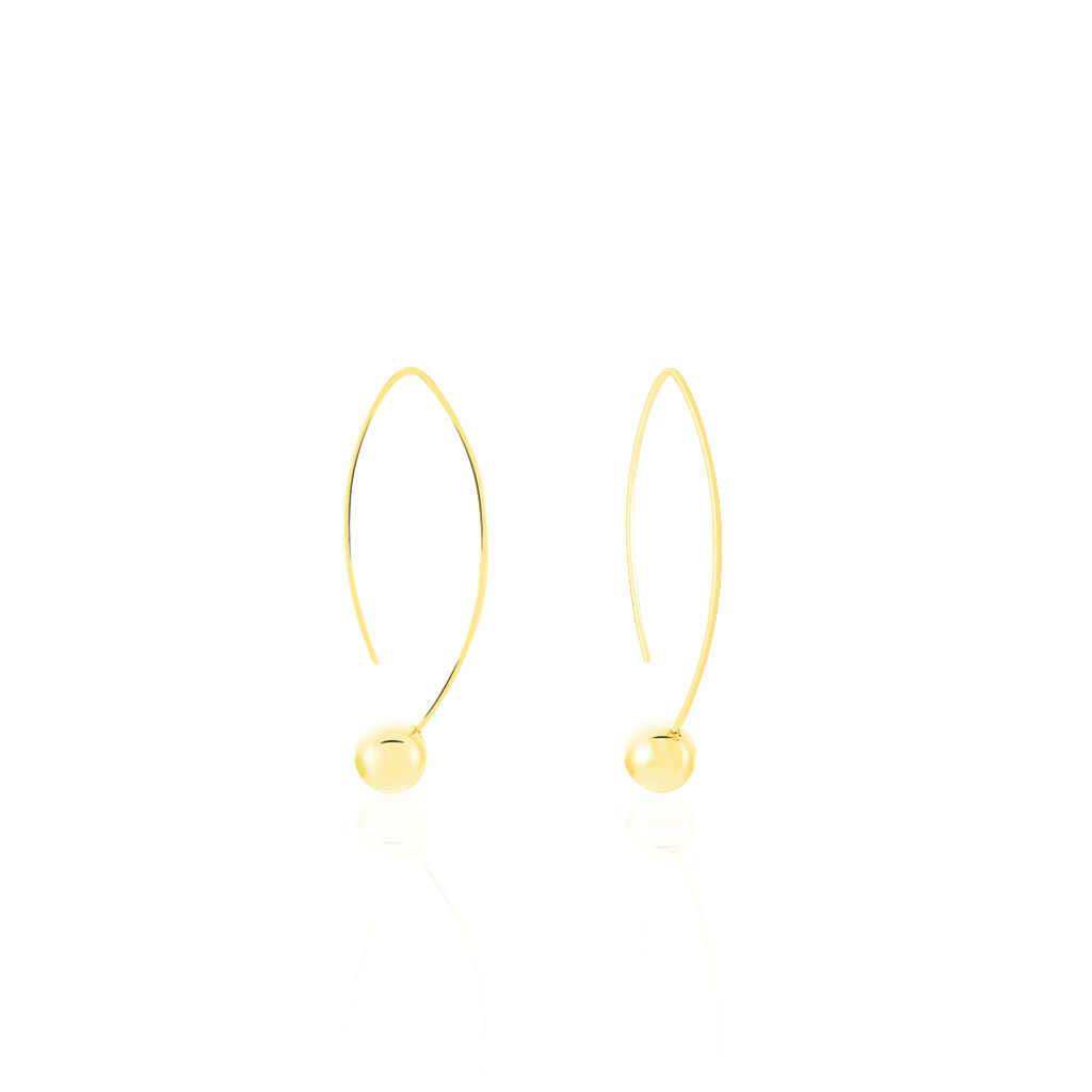 ABELLA Damen Creolen Gold 375 (9 Karat) Mandel B 0,7 mm, Creolen ohne Stein