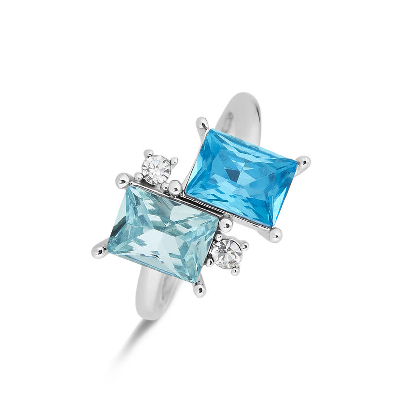 Anello Fantasia Violet Ottone Cristallo - Spannringe Damen | OROVIVO