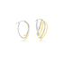Damen Creolen Gold Bicolor 375 (9 Karat) Welle B 1,3 mm