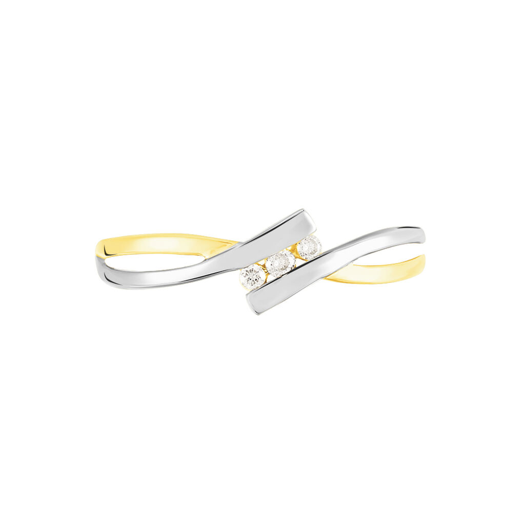 Bague Brixia Or Bicolore Diamant - Spannringe Damen | OROVIVO