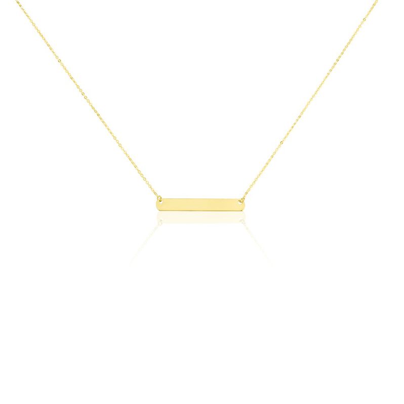 Esja Gravur Damen Collier Gold 375 (9 Karat) Balken B 0,2 mm - Halsketten Damen | OROVIVO
