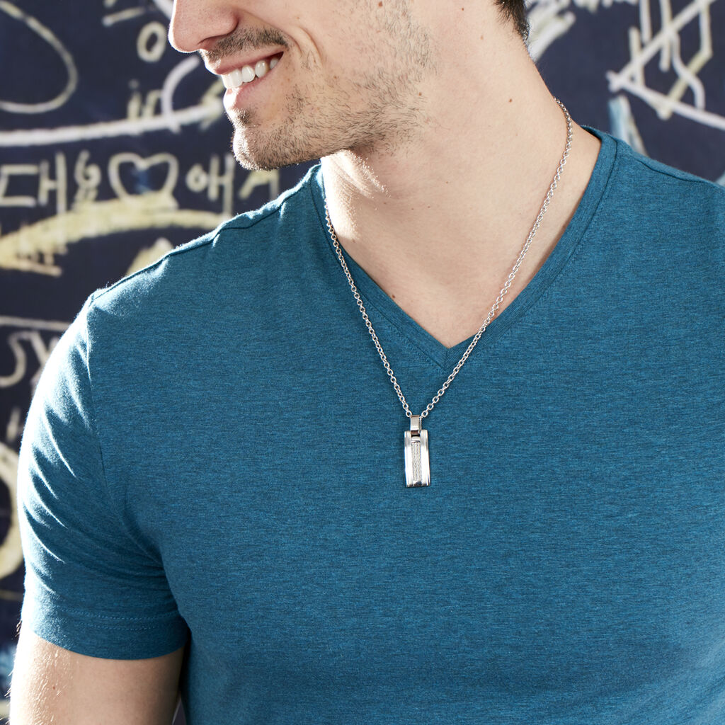 Collier Acier Blanc - Spannringe Herren | OROVIVO