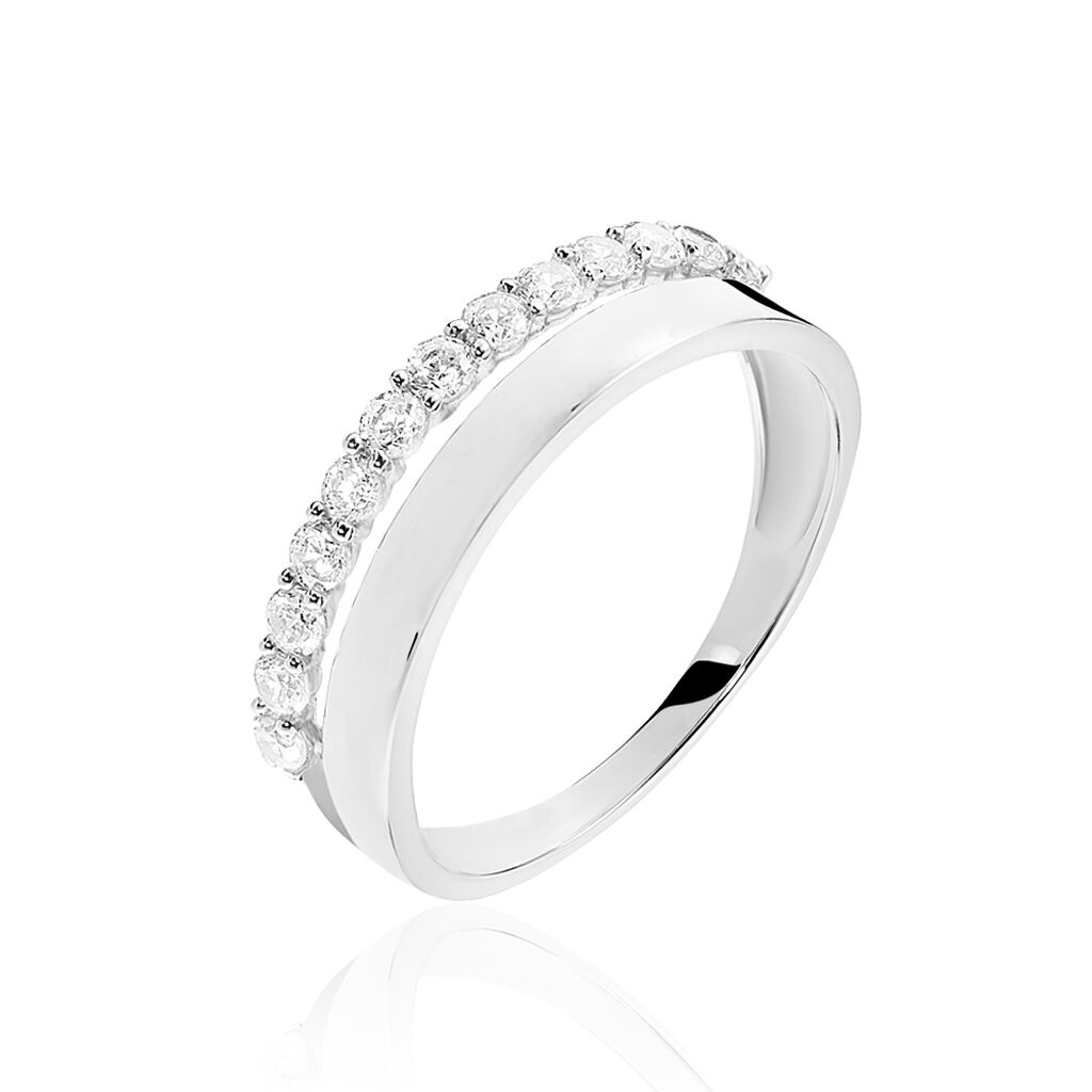 Bague Ada Or Blanc Oxyde De Zirconium - Spannringe Damen | OROVIVO