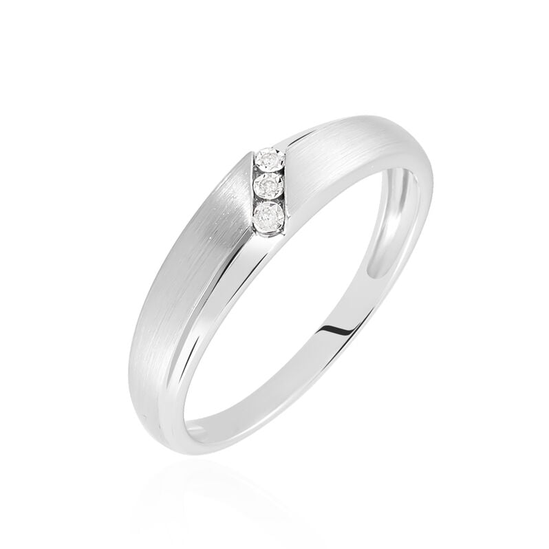 MATA Damen Ring Wei&szlig;gold 375 (9 Karat) Diamant Wei&szlig; 0,01 ct - Ringe mit Stein Damen | OROVIVO