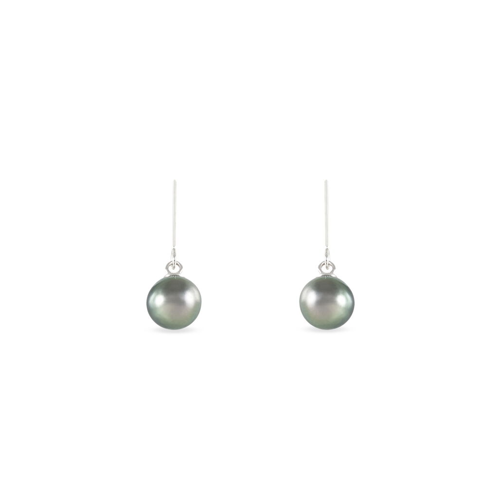 Boucles D'oreilles Pendantes Keilaae Or Blanc Perle De Tahiti - Spannringe Damen | OROVIVO