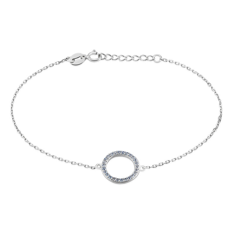 Bracelet Argent Rhodie Ambroisie Cercle Pavage - Spannringe Damen | OROVIVO