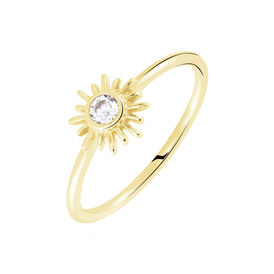 Damenring Silber 925 Vergoldet Zirkonia - Ringe mit Stein Damen | OROVIVO