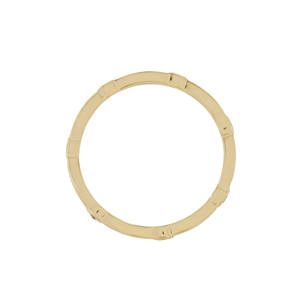 Damen Ring Vergoldet Zirkonia Wei&szlig; 0,07 ct