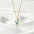 CARGA Damen Collier Gold 333 (8 Karat) Topas Blau Oval