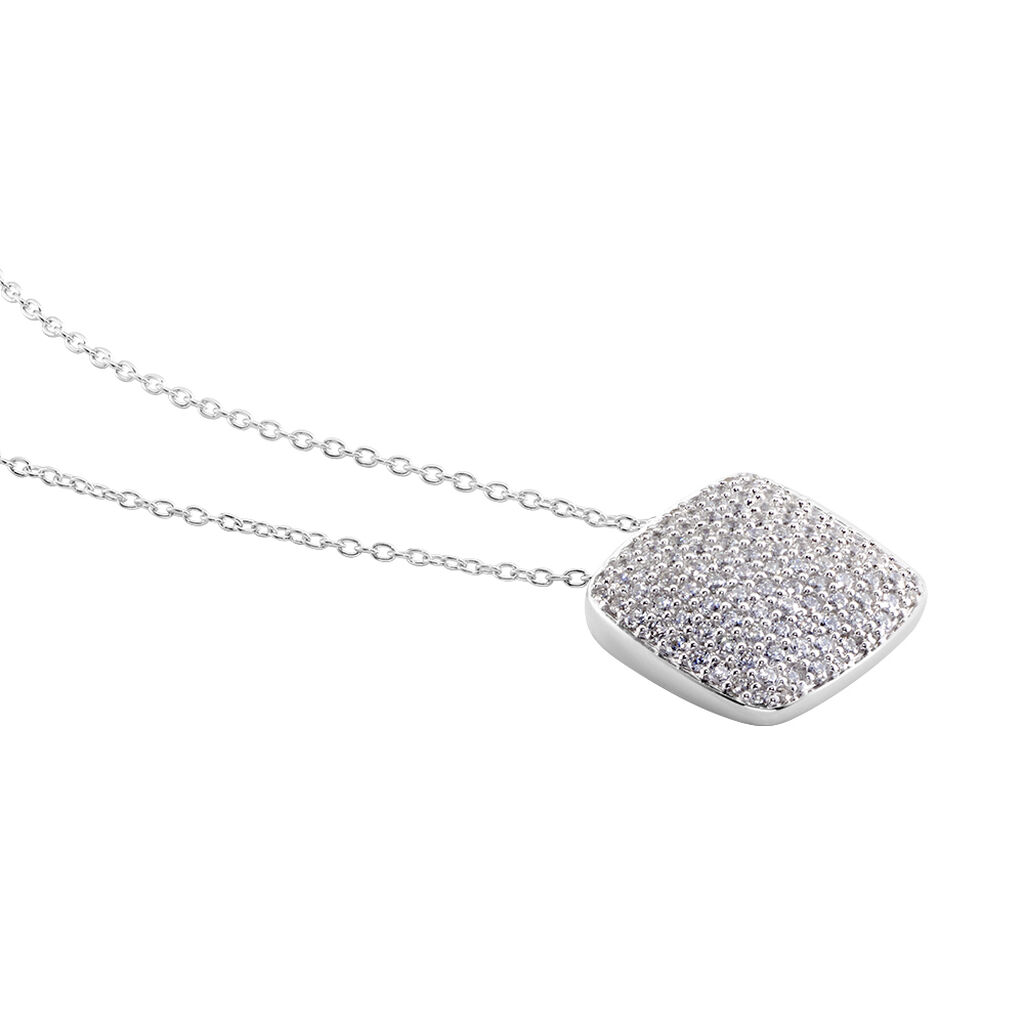 Damen Collier Silber Silber 925 Zirkonia Mandel Pavina - Halsketten Damen | OROVIVO