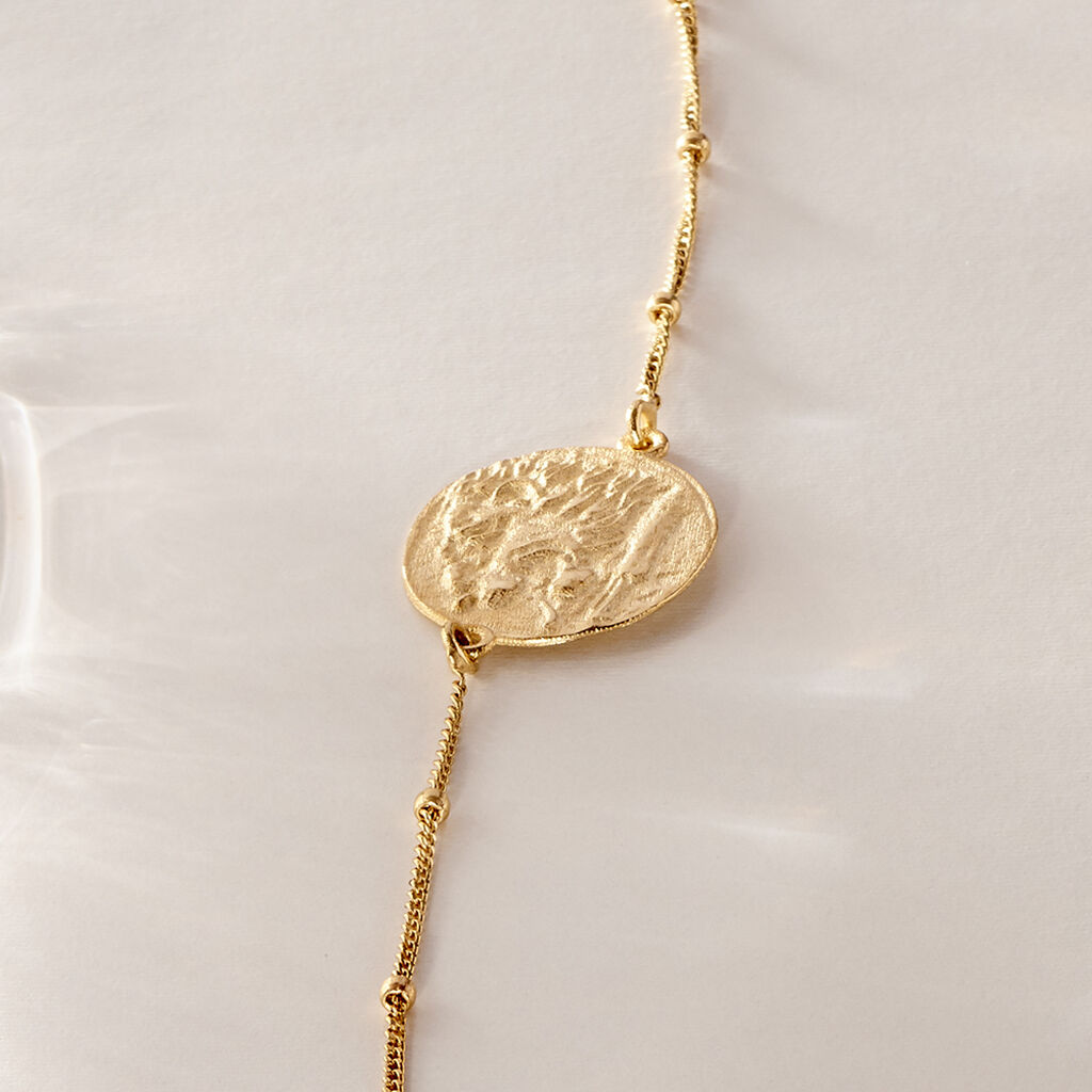 AKSJA Damen Armband Gold 375 (9 Karat) L&ouml;wenkopf