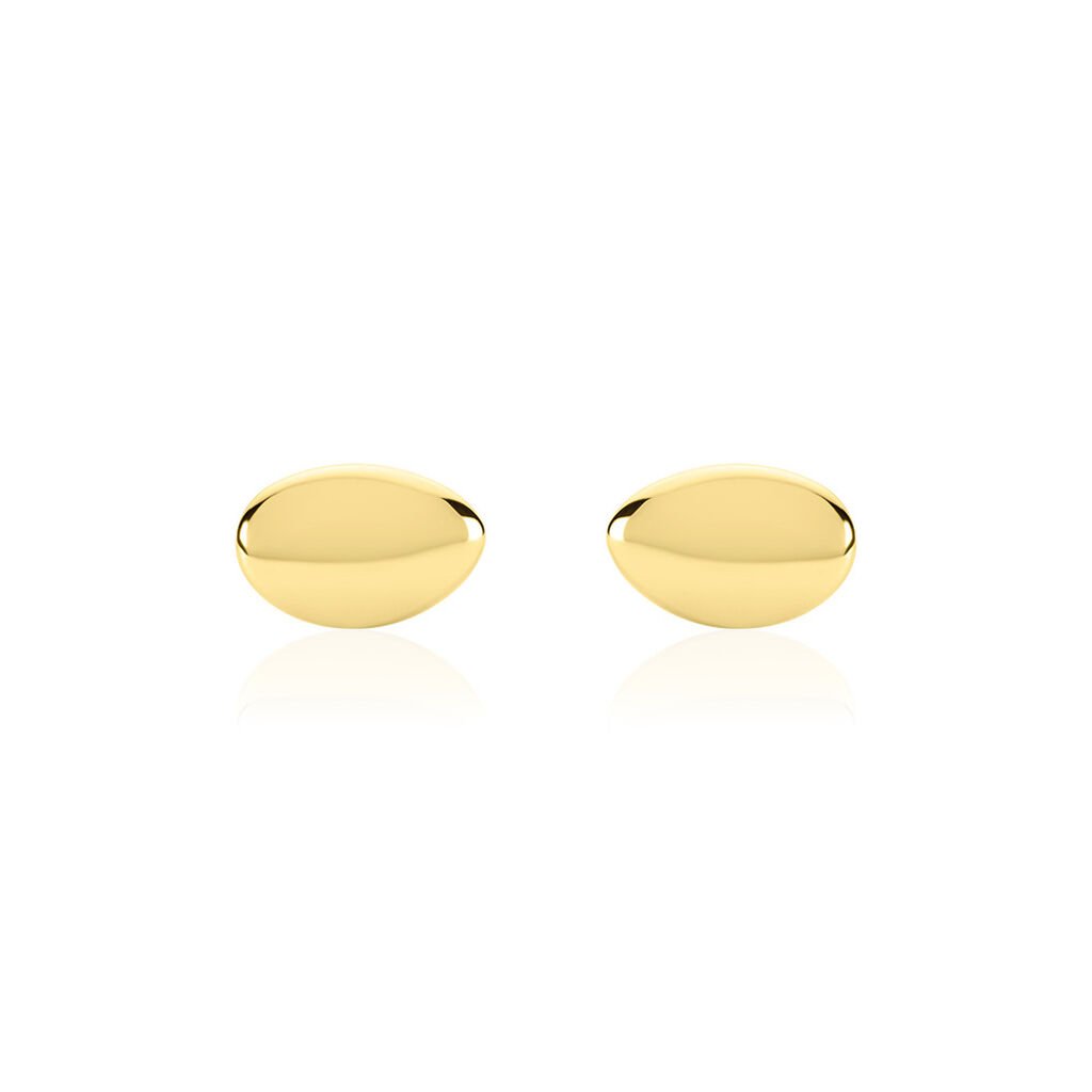 ELANI Damen Ohrstecker Silber vergoldet 925 Oval