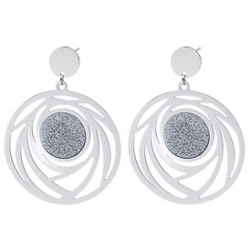 Damen Ohrstecker Lang Edelstahl Kreis - Ohrstecker lang Damen | OROVIVO