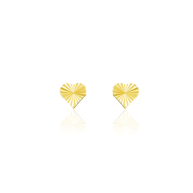 Damen Ohrstecker Gold 333 Facettiert Herz - Ohrstecker Damen | OROVIVO