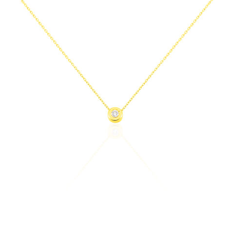 Damen Collier Gold 375 Diamant 0,1ct Paris 0,80mm - Halsketten Damen | OROVIVO