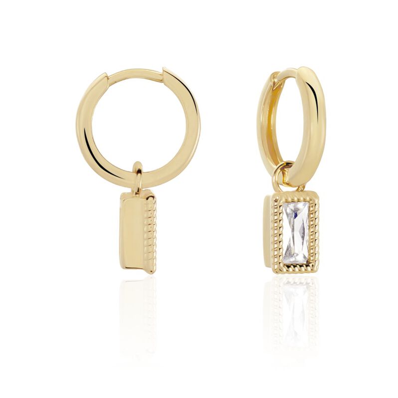 Creoles Plaque Or Regan Oxydes De Zirconium - Spannringe Damen | OROVIVO