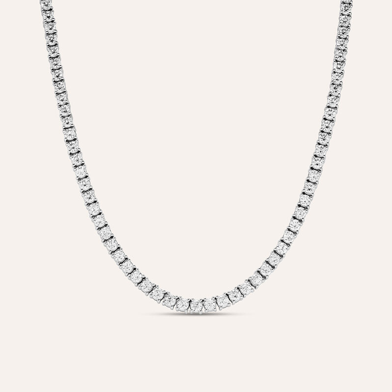 Collana Tennis Firmamenti Oro Bianco Diamante - Spannringe Damen | OROVIVO