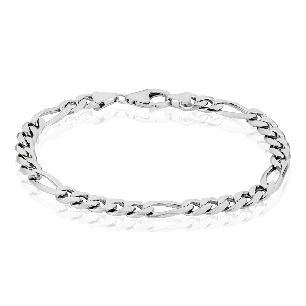 FIGARO S 6 Herren Armkette Silber 925 Rechteckig B 6 mm