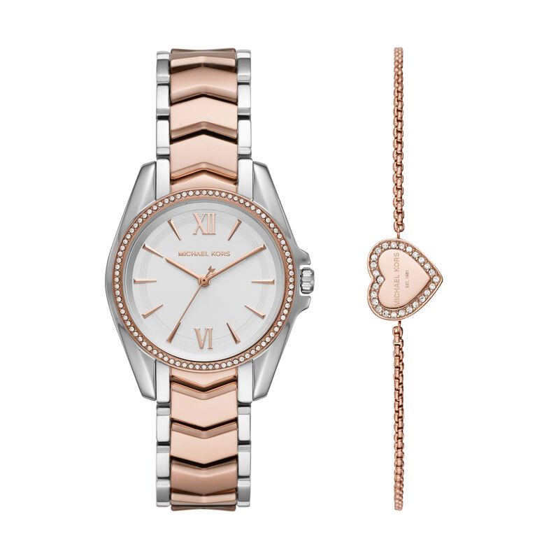 Orologio Michael Kors solo tempo cinturino e cassa in acciaio bicolore - Spannringe Damen | OROVIVO