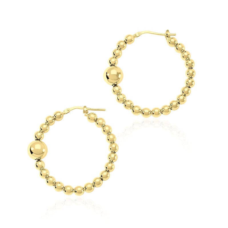 BAILEE Damen Creolen Silber vergoldet 925 Ball - Creolen Damen | OROVIVO