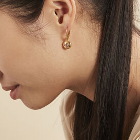 Damen Ohrhänger Silber 925 Vergoldet Zirkonia Blume - Ohrhänger Damen | OROVIVO