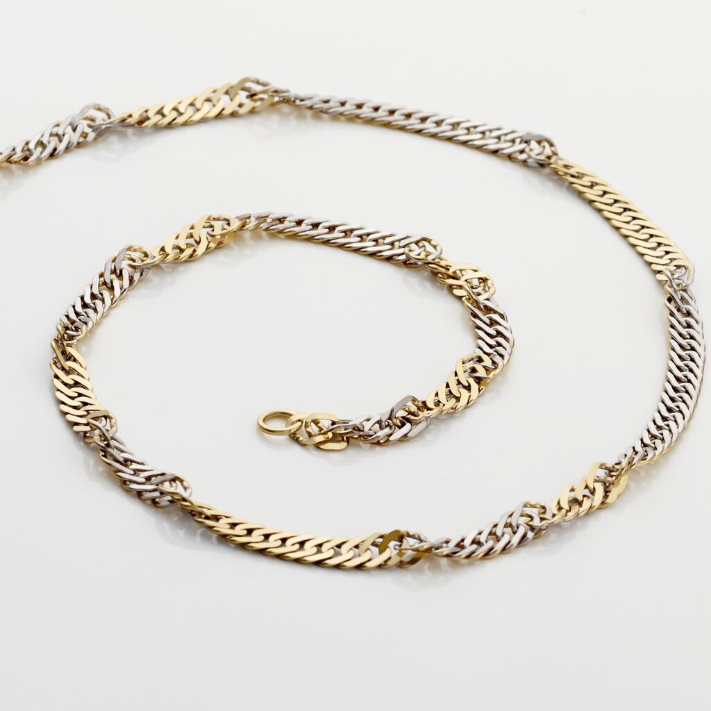 SINGAPUR 7 Damen Kette Gold Bicolor 375 (9 Karat) B 2,9 mm