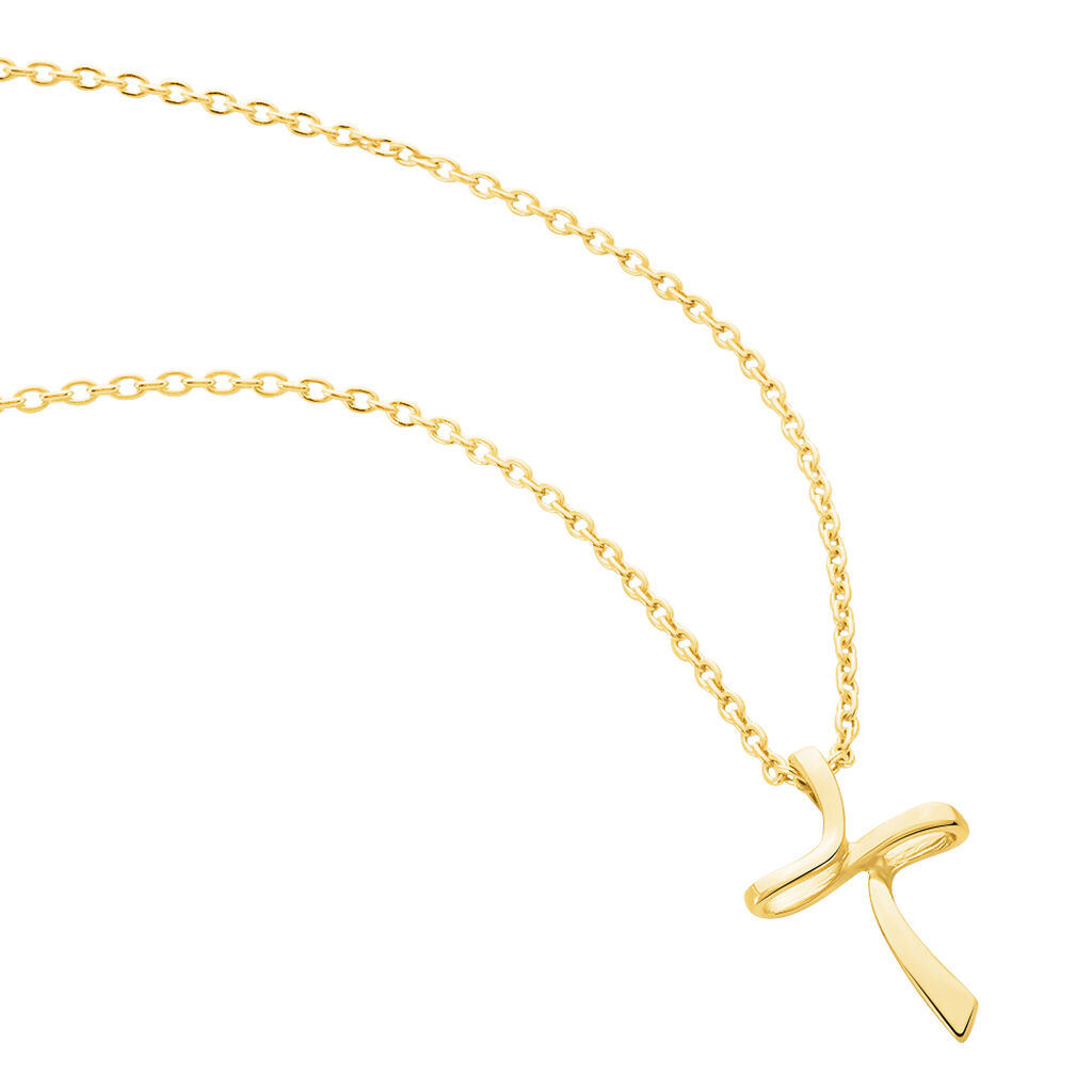 Damen Halskette Silber 925 Vergoldet Kreuz - Halsketten Damen | OROVIVO