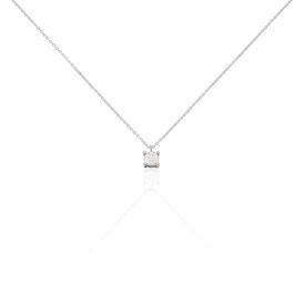 Damen Halskette Weißgold 375 Diamant 0,07ct - Ketten mit Anhänger Damen | OROVIVO