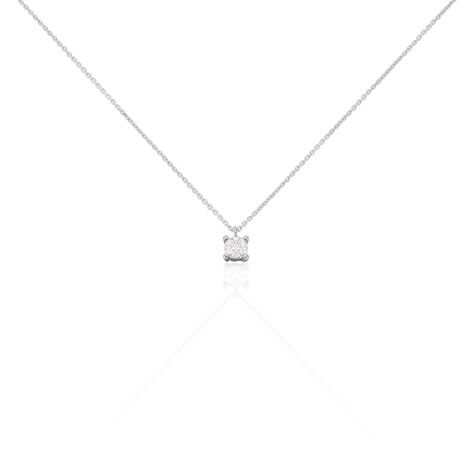 Damen Collier Weißgold 375 Diamant 0,07ct Kate 45cm - Halsketten Damen | OROVIVO