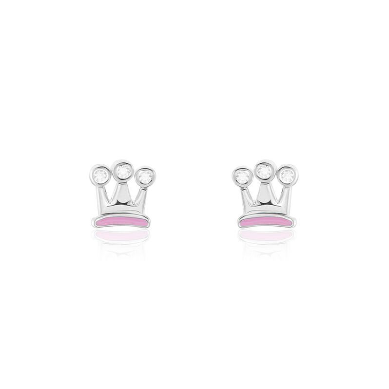 Kinder Ohrstecker Silber 925 Zirkonia Krone - Ohrstecker Kinder | OROVIVO